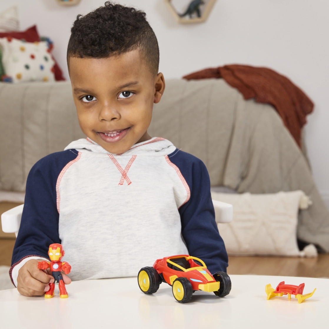 Marvel Iron Man and his Awesome Friends Iron Racer Action Figure & Toy Vehicle for Kids Ages 3 and up