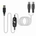 thumbnail image 4 of USB to MIDI Cable Converter 2 in 1 PC to Synthesizer Music Studio Keyboard Interface Wire Plug Controller Adapter Cord 16 Channels Supports Computer Laptop Windows, 4 of 6
