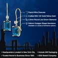thumbnail image 2 of Gem Stone King 14K Yellow Gold London Blue Topaz and Lab Grown Diamond Earrings for Women | 4.10 Cttw | Gemstone November Birthstone | Emerald Cut 8X6MM, 2 of 6
