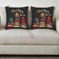 thumbnail image 3 of Set of 2 Decorative Throw Pillow Covers 18x18in - Cozy Book Stack Design with Colorful Hats - Perfect for Couch Bed or Car, 3 of 8