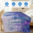 thumbnail image 4 of Blue Botanical Cooling Blanket,Lightweight Summer Throw Blanket with Double Sided Cold Effect,Watercolor Spring Floral Oil Painting Elegant Picnic Blankets Bed Sheet for Hot Sleepers 40"x60", 4 of 8