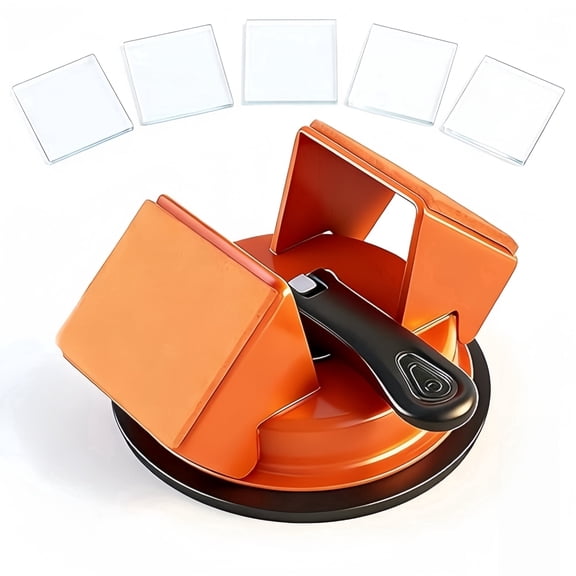 Heavy Duty Floor Gap Fixer Tool with Enhanced Suction Cup, 45° Dual-Sided Striking Floor Gap Repair Tool with 5 Felt Pads for Laminate Vinyl LVP Hardwood Floors