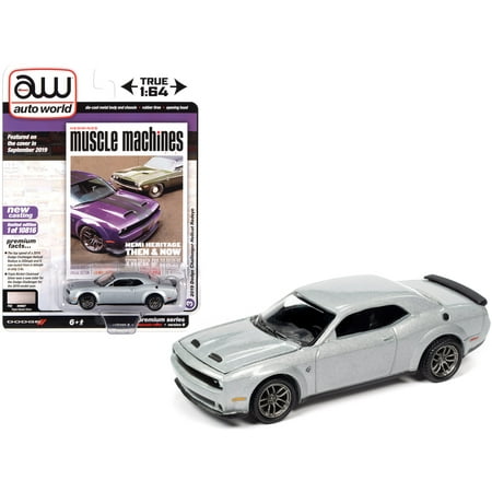 Auto World 2019 Dodge Challenger Hellcat Redeye White Silver Car Play Vehicle