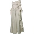 thumbnail image 3 of Guieoi Womens Dresses Long Sleeve Court-Style Asymmetrical Gothic Solid-Color Maxi Dress Maxi Dress Beige L, 3 of 6