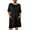 Black, variant on Sleep Shirts for Women Nightgown Short Sleeves T shirt Night Dress Round Neck Womans Nightgown with Pocket