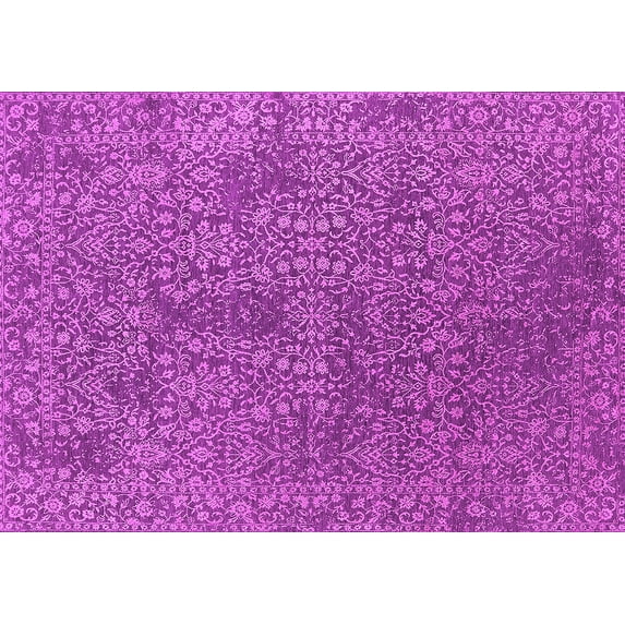 Ahgly Company Indoor Rectangle Oriental Pink Industrial Area Rugs, 3' x 5'