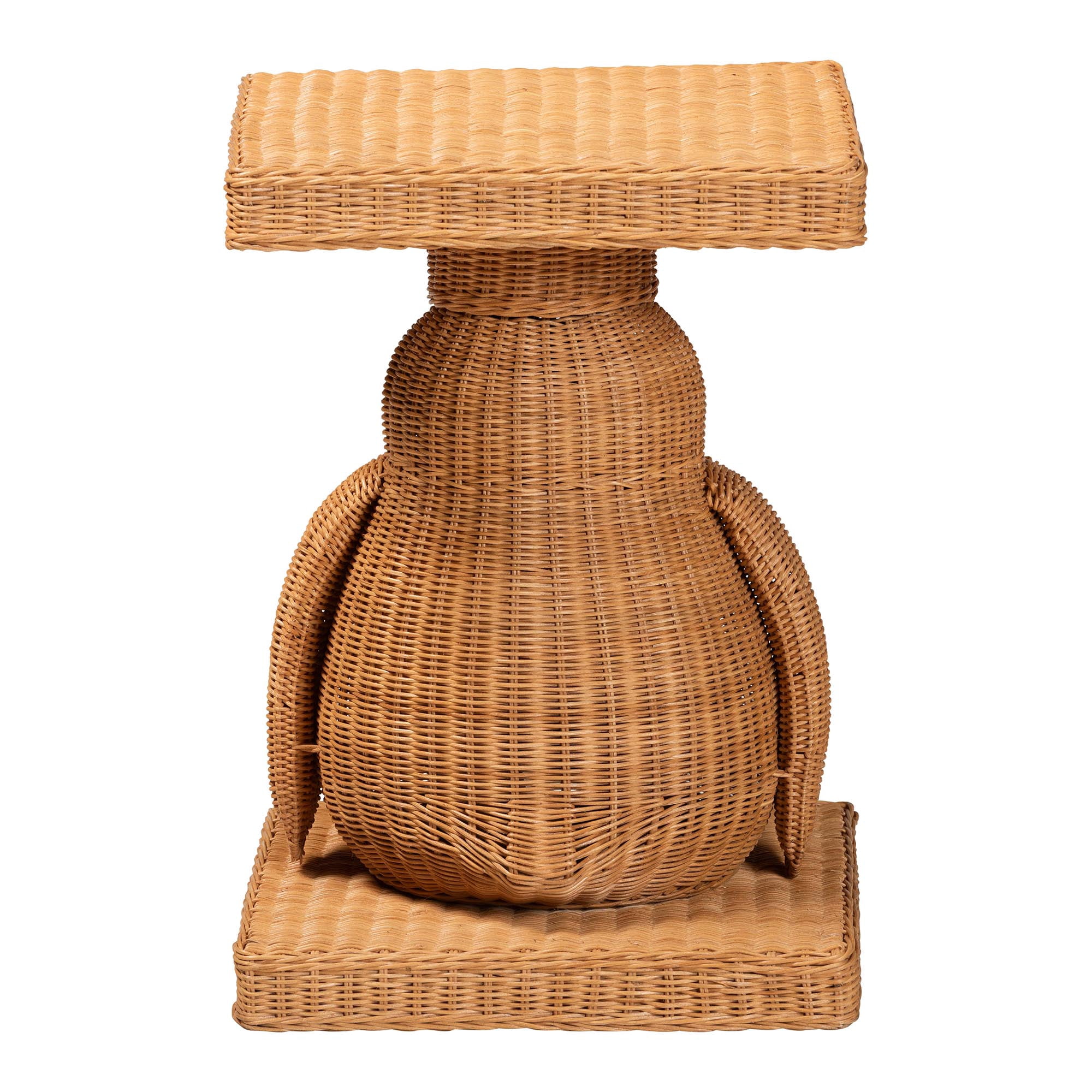 bali & pari Pembroke Boho End Table, Light Honey