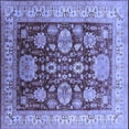 thumbnail image 1 of Ahgly Company Machine Washable Indoor Square Oriental Blue Industrial Area Rugs, 7' Square, 1 of 4