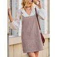 thumbnail image 2 of Women's Summer Striped Casual Denim Dress Sleeveless Denim Dress with Pockets, 2 of 7
