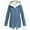 Blue, variant on Women Solid Thickening Jacket Outdoor Plus Size Hooded Raincoat Windproof Winter Casual Jacket Women Vest Lightweight Women Hooded Jacket Women