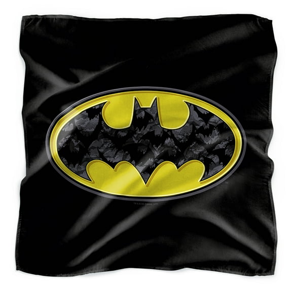 Batman Bats in Logo Bandana (21 in x 21 in)