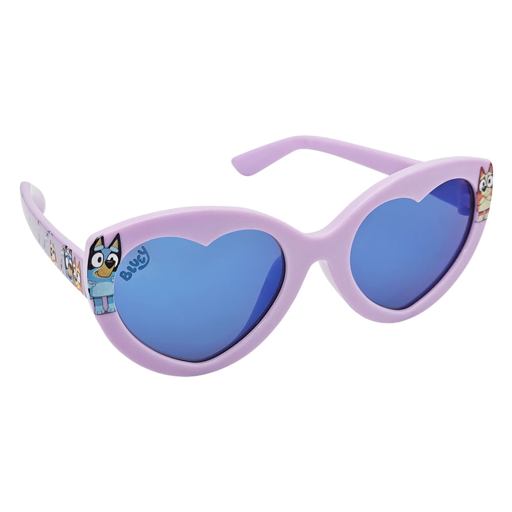 Bluey Purple and Pink Heart Frame Sunglasses