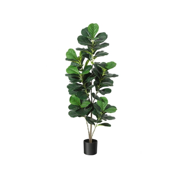Artificial fiddle leaf fig tree - 4/5/6ft de altura ficus tree con pot para indoor home decor in sala de estar, bathroom o oficina en casa