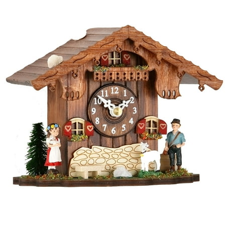 Mantel-clock with quartz movement and cuckoo chime TU 084 Q