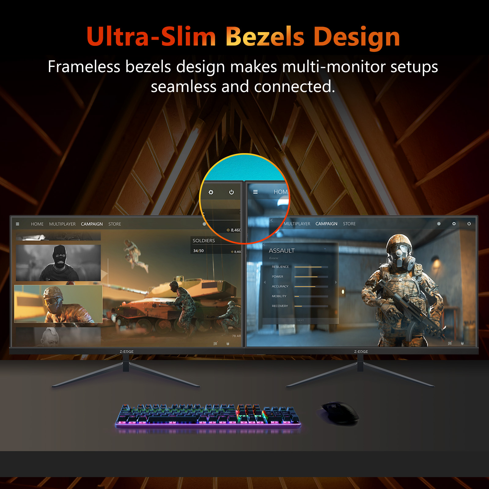 Z-EDGE 24.5" 240Hz FHD Gaming Monitor, 1ms Response Time photo 4