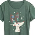thumbnail image 3 of Instant Message - Christmas - Reindeer Antlers Are Ornament Hangers - Women's Short Sleeve Graphic T-Shirt, 3 of 6