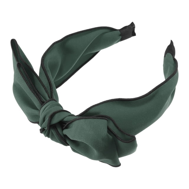 Diadema Con lazo de doble capa Unique Bargains Verde 2.6 pulgadas 1 pieza