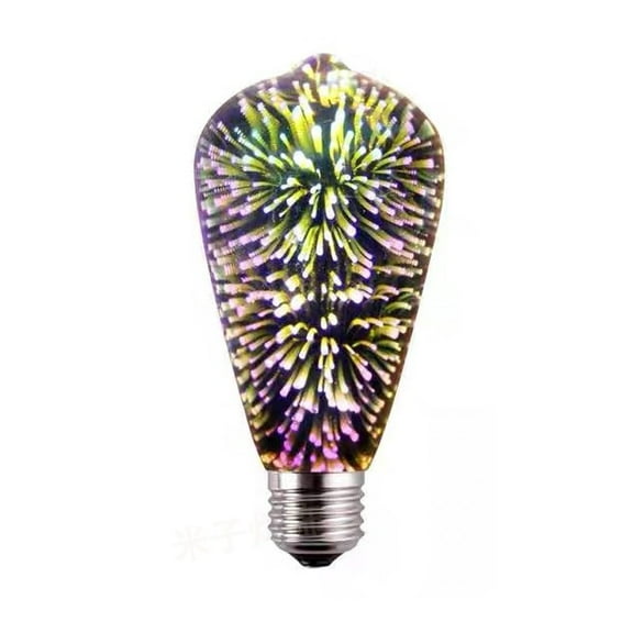 Light Bulbs,Decorative 3D LED Bulb,Stained Glass Light Bulb,Star Shine Decoration,Use for Holiday Christmas Decoration
