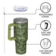 thumbnail image 4 of 40oz Tumbler with Handle and Straw, Vacuum Insulated Stainless Steel Travel Mug, Fits Car Cup Holder, Camo Print, 4 of 6