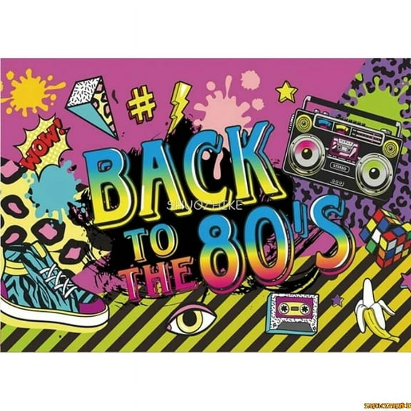 Back to The 90's Birthday Party Photography Backdrops Hip Hop 90th Graffiti Background Retro Radio Prom Photo Booth Props TY-02