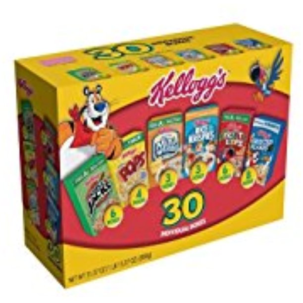 Kelloggs Cereal Jumbo Variety Pack 31.37 Oz. 60 Ct.