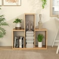thumbnail image 2 of Costway 3-Shelf Convex Bookshelf Room Organizer with Anti-Toppling Device Freestanding, 2 of 10