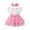 Pink, variant on Jgppe Cute Sundress for Baby Girls Soft Breathable Ruffle Short Sleeve Color Block A-Line Dress 3-24 Months