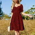 thumbnail image 2 of Sassy Red and Black Leopard Print Pattern Design Sleeveless Dress elegant women's sets dress women elegant luxury, 2 of 6
