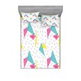 thumbnail image 2 of Abstract Bedding Set with Sheet & Covers, Memphis Style Modern Geometric Forms with Lines Colorful Triangles Graphic, Printed Bedroom Decor 2 Shams, 4 Sizes, Multicolor, by Ambesonne, 2 of 3