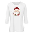 thumbnail image 4 of HOMBOM Womens Shirts White 3/4 Sleeve Casual Christmas Ugly Ugly Christmas Xmas T Shirts for Women, 4 of 4