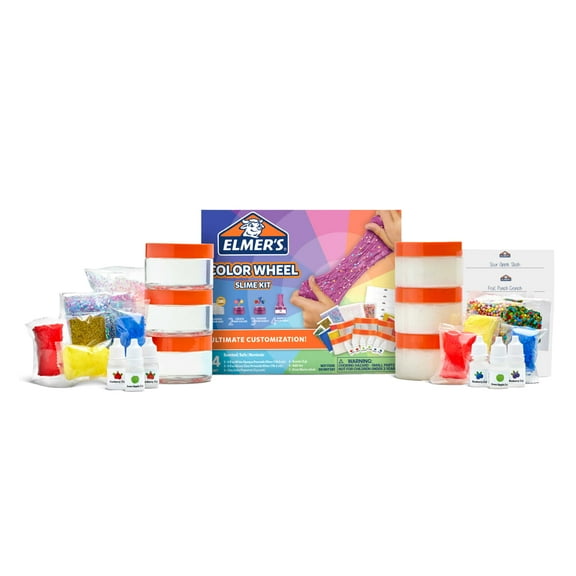 Elmer's Color Wheel Slime Kit, Includes Premade Slime and Slime Supplies, 24 Piece Kit