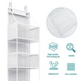 thumbnail image 2 of Bevtee 2 Pack over The Door Organizer, 5-Shelf over The Door Pantry Organizer, Hanging Storage with Clear Plastic Pockets, White, 2 of 5