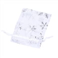 thumbnail image 4 of 500 PCS Organza Bolsas de Regalo de Boda Bolsas con CordóN de Joyería Bolsas Copos de Nieve Blancos Plateados Impresos Bolsos de Fiesta Transparentes, 4 of 5