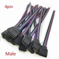 thumbnail image 4 of Conector de tira de luz LED RGB RGBW de 4 pines y 5 pines, enchufe macho y hembra, cable de conexión para tira de luz LED RGB RGBW 5050, 4 of 5