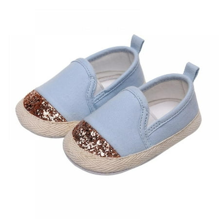 

Infant Baby Boys Girls Canvas Sneaker Soft Anti-Slip Plaid Casual Shoes Slip-on Cribster Shoes 0-18M