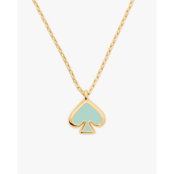 Kate Spade New York Women's Everyday Spade Enamel Mini Pendant (Crystal Blue)