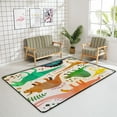 thumbnail image 4 of SKYSONIC Area Rug Pattern with Dinosaurs Leaves Nursery Rug Floor Mat Kids Playing Mat for Living Room Bedroom, 63x48 in, 4 of 6