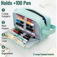 thumbnail image 2 of Estuche para lápices Mr. Pen de gran capacidad, color verde menta, para escuela, 2 of 7
