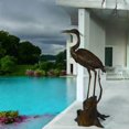 thumbnail image 3 of Nifao Great Blue Heron Perched Outdoor Fountain Statue, Bronze Garden Water Feature Sculpture for Patio & Yard – Garden Outdoor Decor Sculpture, 22"L x 21"W x 49"H, 3 of 13