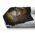 thumbnail image 3 of Galaxy Soft Flannel Fleece Blanket, Nebula Cloud with Cosmic Rays Galactic Sparks Exploring Celestial Bodies Space Art, Cozy Plush for Indoor and Outdoor Use, 70" x 90", Orange Black, by Ambesonne, 3 of 6