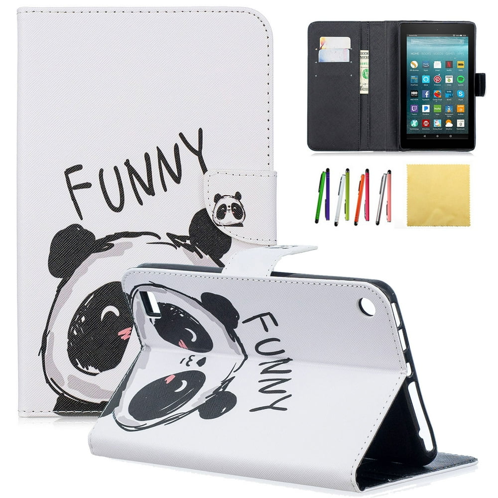 Kindle Fire 7 Kids Case, Allytech Slim PU Leather Folio Stand Case
