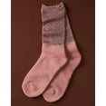 thumbnail image 4 of MeMoi Women's Mod Net Lamb Two-Tone Crew Socks - Womens - Female, One Size, Pink, 4 of 10