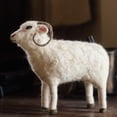 thumbnail image 4 of De Kulture Works Premium Wool Felt Ram Eco Friendly Needle Felted Stuffed Ornament, 9x3x8 LWH inches, 4 of 5