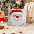 thumbnail image 4 of 18x18 in cottons embroidered Christmas pillow cover for winter decor beds sofas cushions cars lights up festive atmospheres, 4 of 6