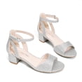 thumbnail image 3 of Sandalia DREAM PAIRS KKUMHS2505 Niñas Plata Brillo Tacón 4 cm, 3 of 6