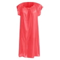 thumbnail image 4 of Women's Plus Size Nightgowns Contrast Lace Square Neck Short Sleeve Night Dress Red One Size, 4 of 4