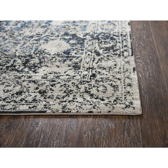 Alora Decor Swagger 9'10" x 12'6" Distress Taupe/Blue/Medium Blue/Dk Blue Rug