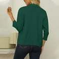 thumbnail image 5 of Mohiass Women's 3/4 Sleeve Cropped Cardigan Sweater Open Front Short Shrugs Cardigans Lightweight Sweaters Green L, 5 of 6