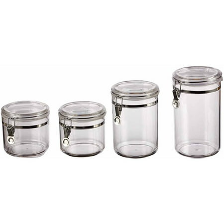 Mainstays Classical 4-Piece Canister Set, Clear