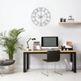 thumbnail image 2 of Sorbus Large Metal Numerical Wall Clock for Living Room Decor (Silver, 16" Diameter), 2 of 7